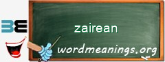 WordMeaning blackboard for zairean